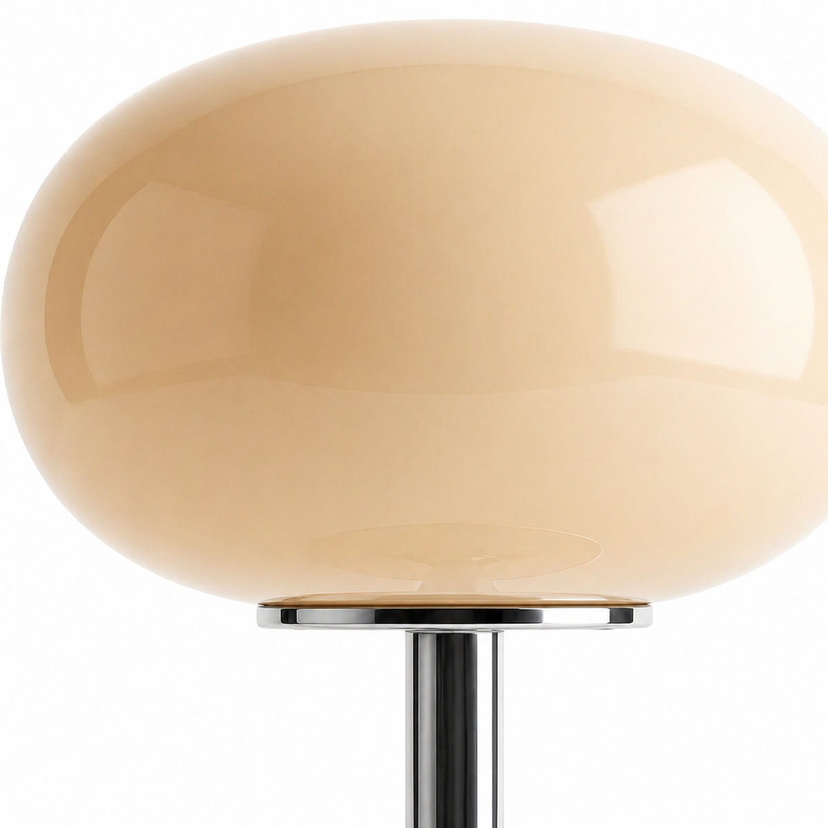 Lampe de chevet ovale acier