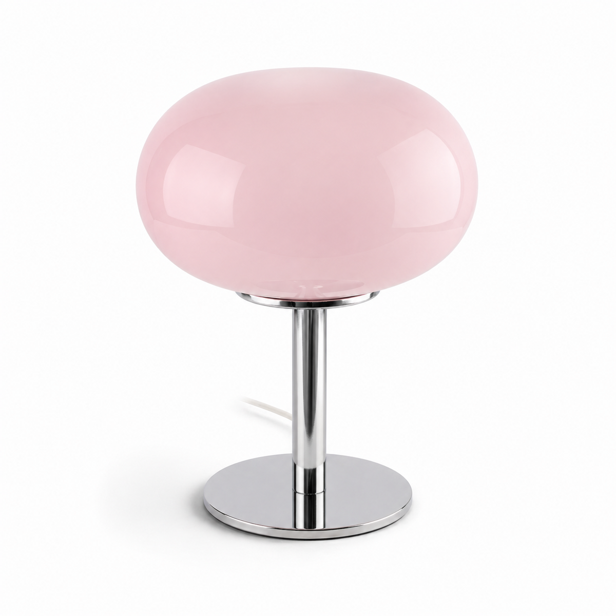 Lampe de chevet ovale acier