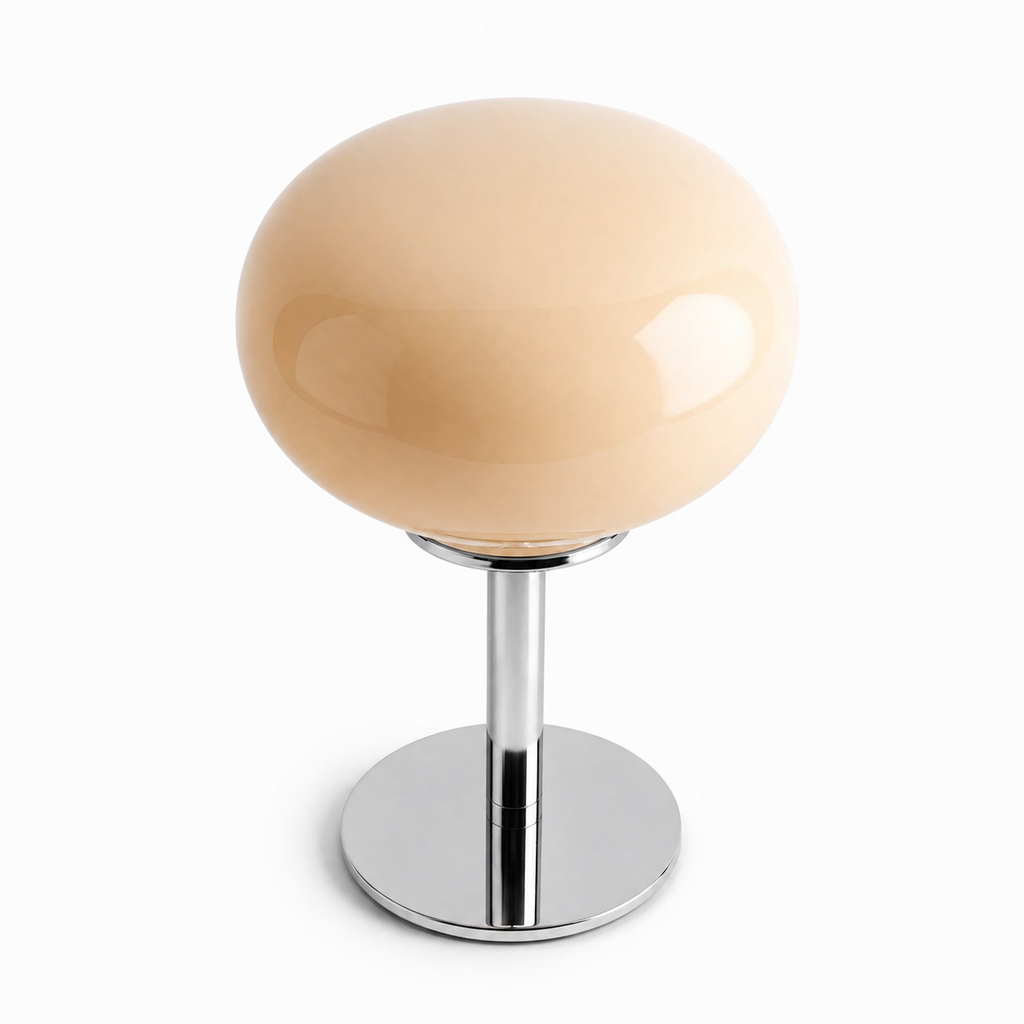 Lampe de chevet ovale acier