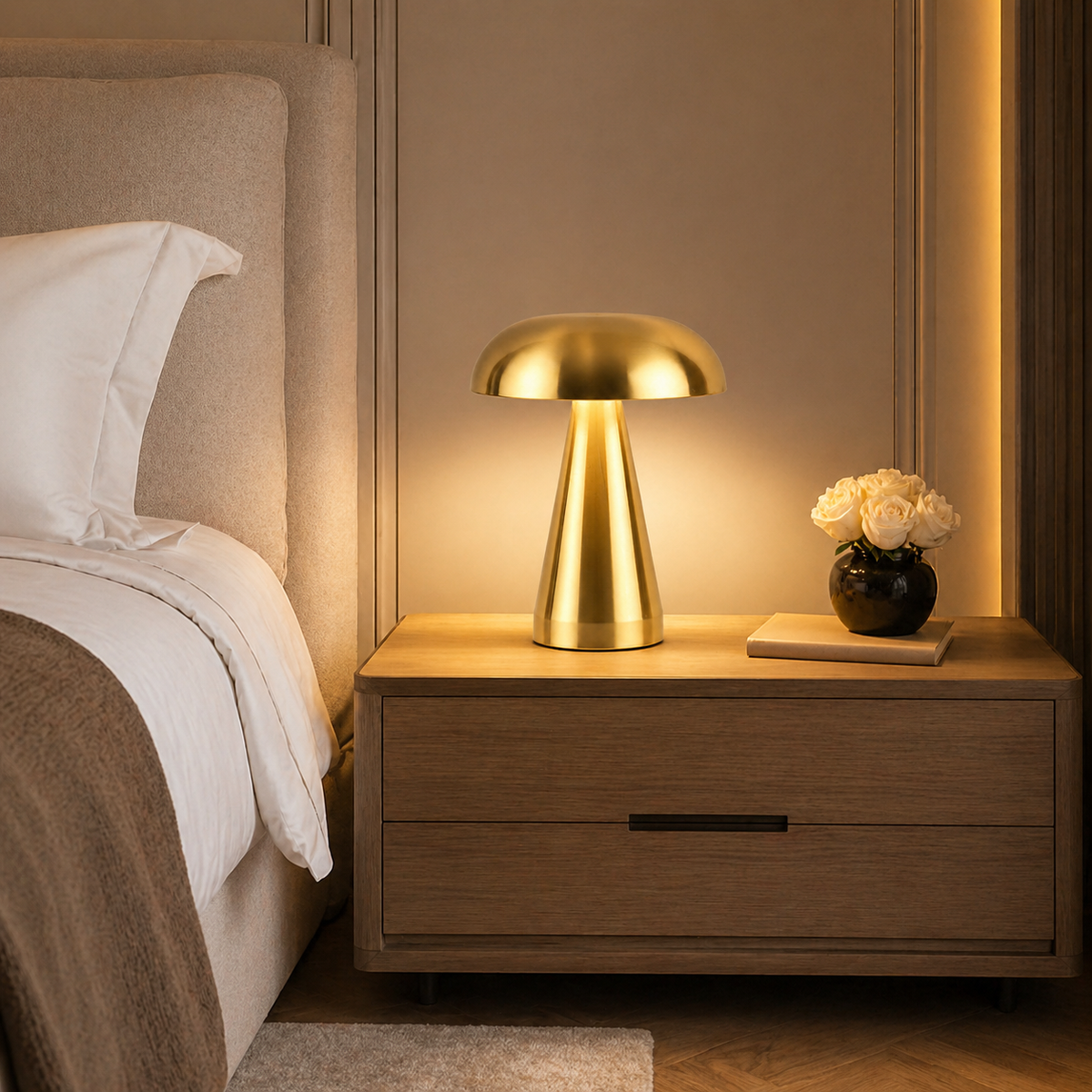 Lampe de chevet design alu