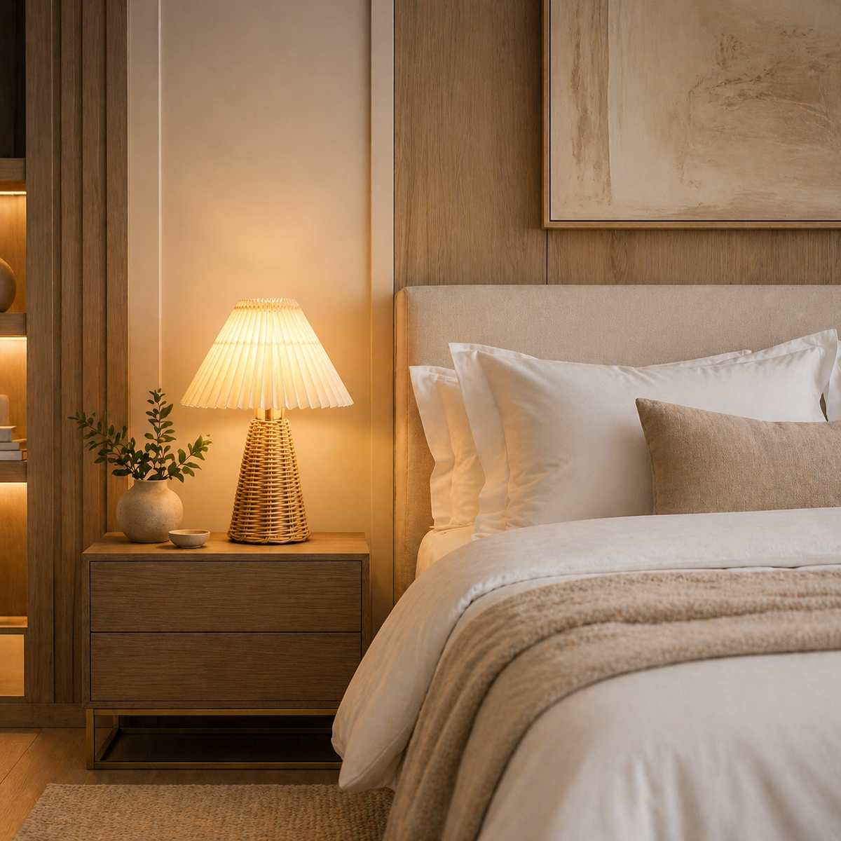 lampe de chevet bois