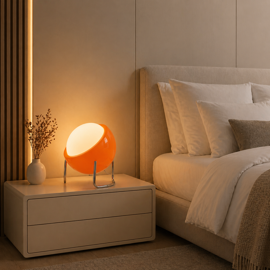 Lampe de chevet originale en verre