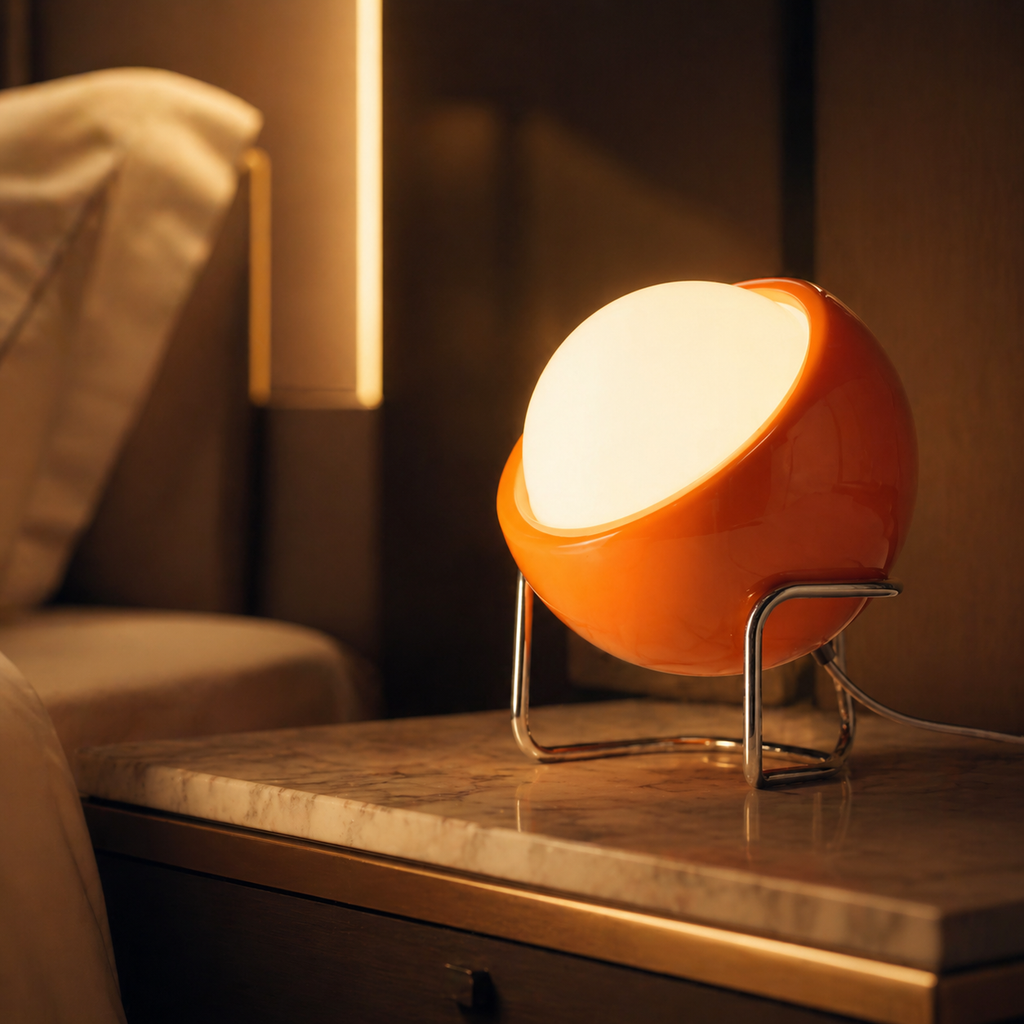 Lampe de chevet originale en verre
