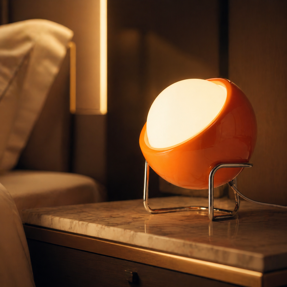Lampe de chevet originale en verre