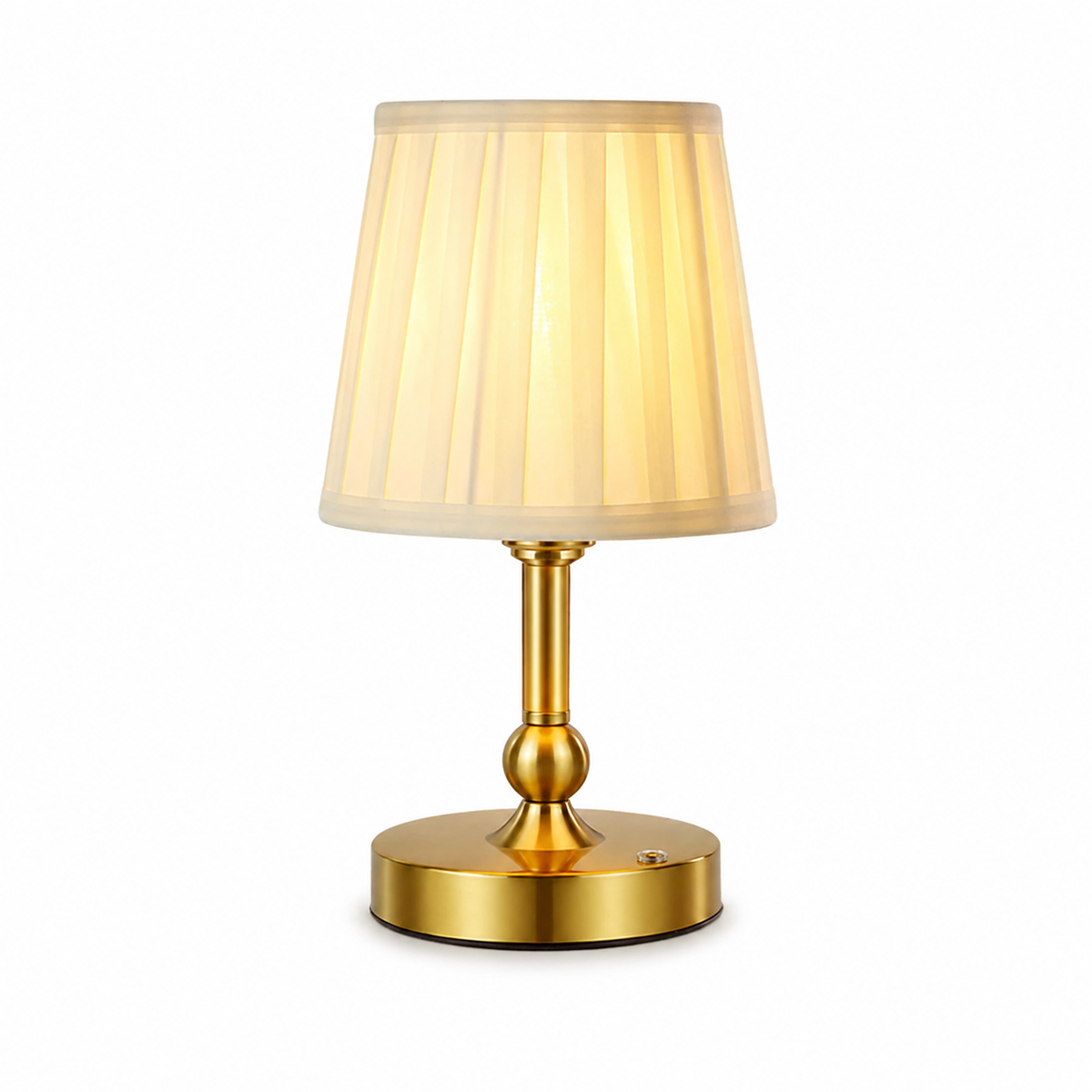 Lampe de chevet sans fil dorée