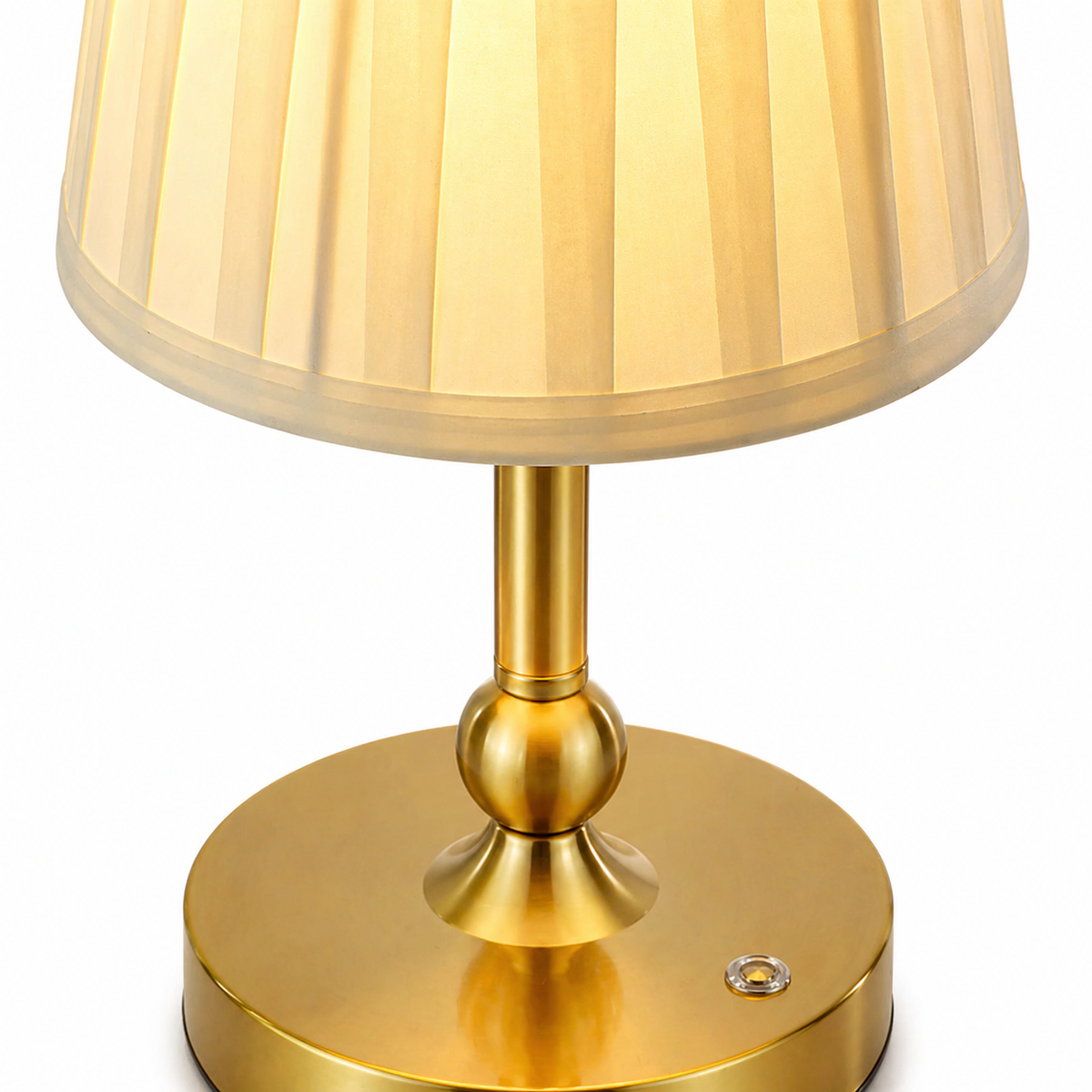 Lampe de chevet sans fil dorée