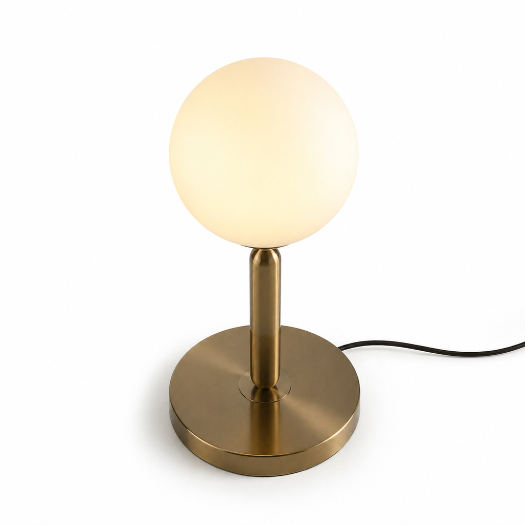 Lampe de chevet dorée