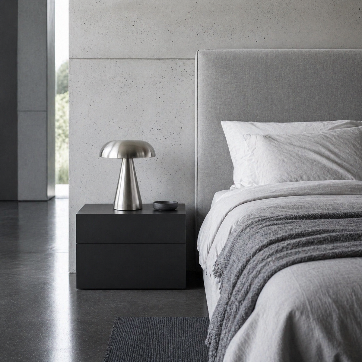 Lampe de chevet design alu