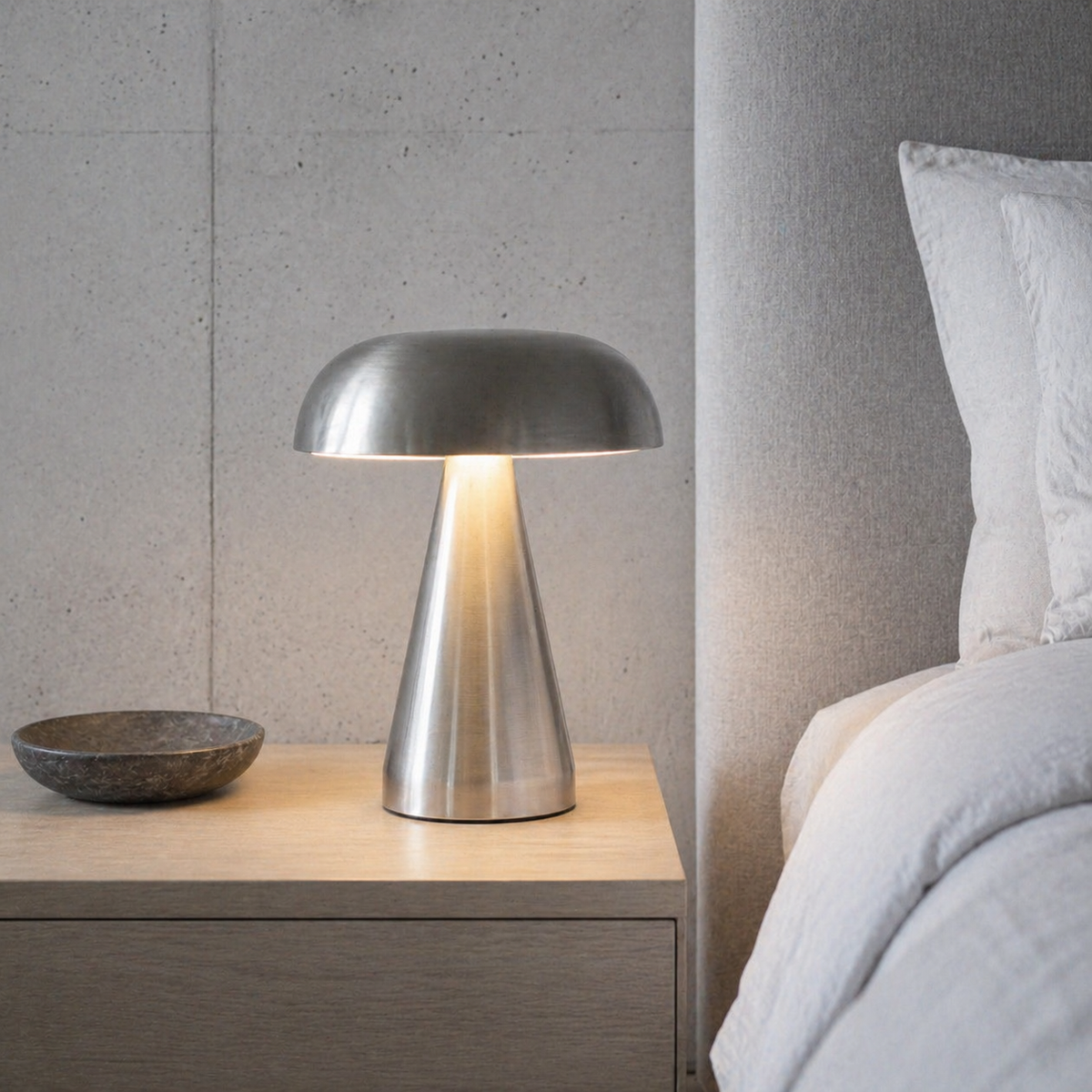 Lampe de chevet design alu