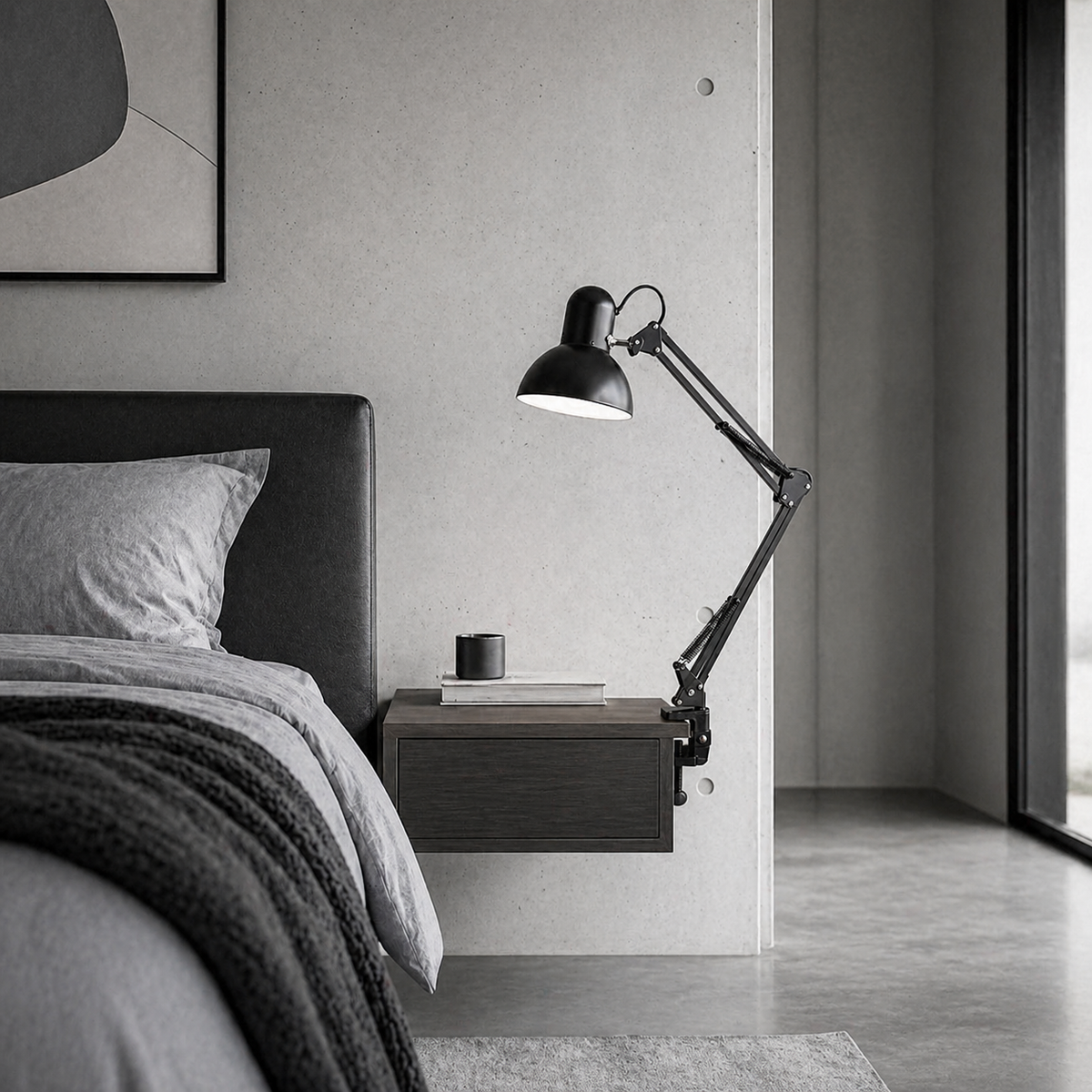 Lampe de chevet à pince