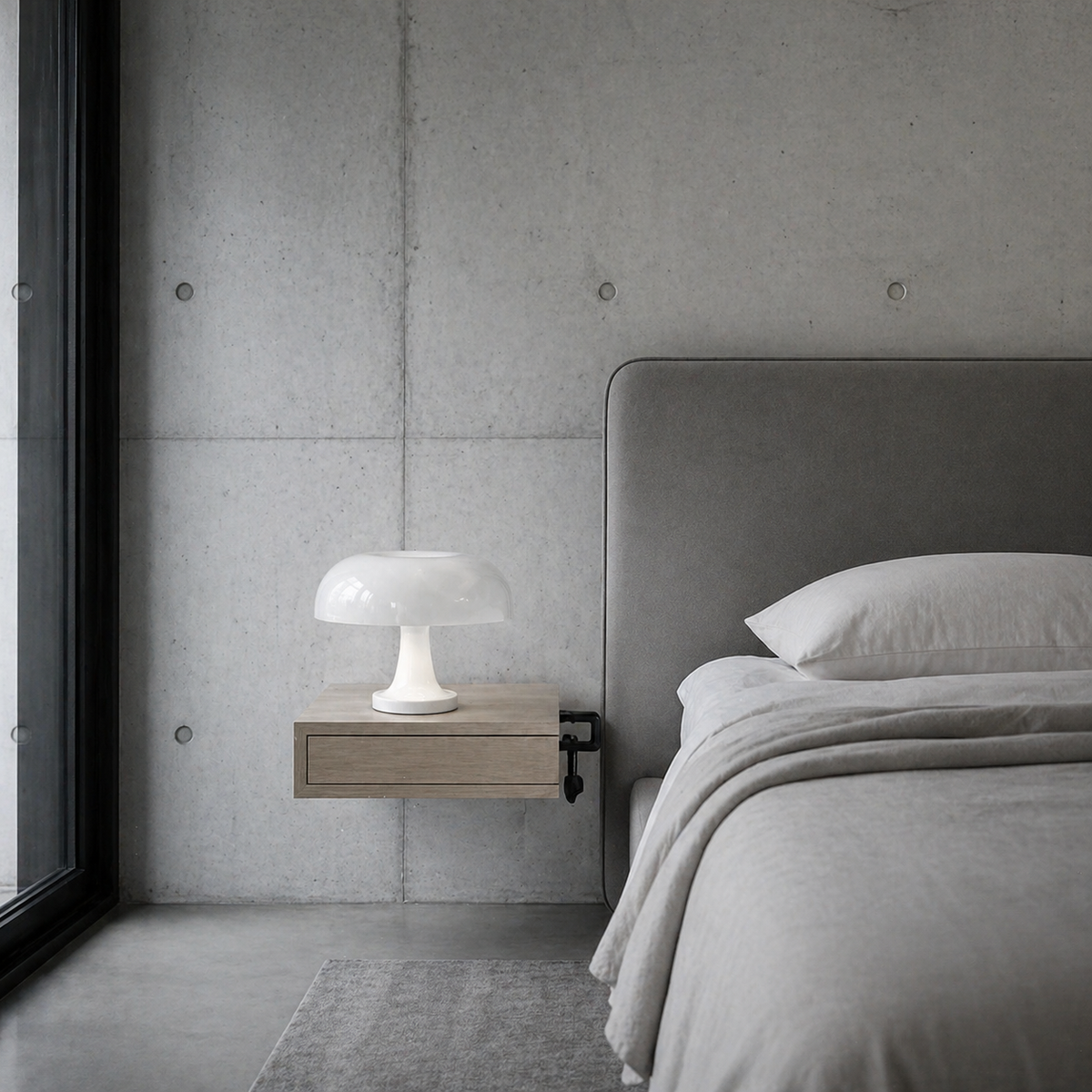 Lampe de chevet champignon design