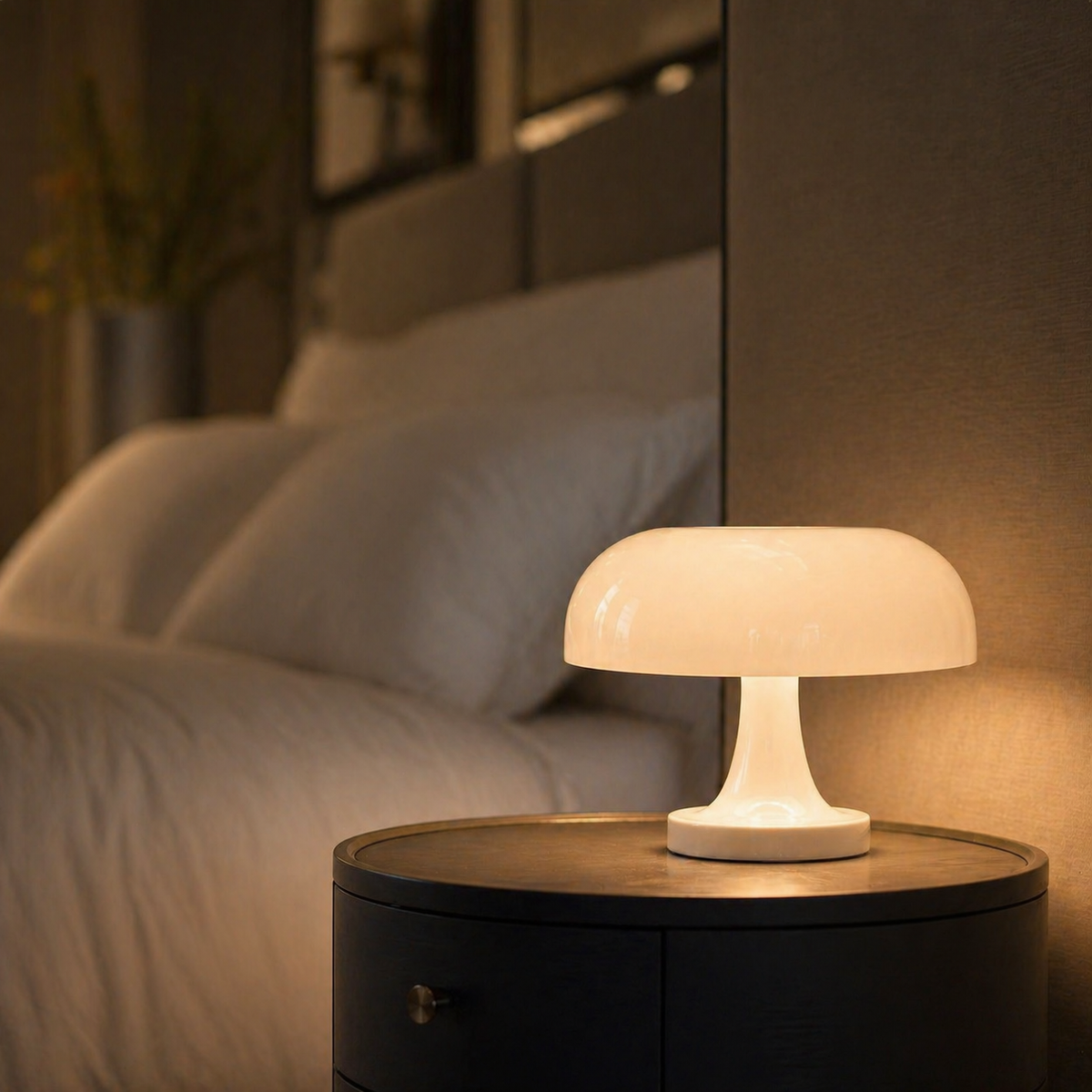 Lampe de chevet champignon design