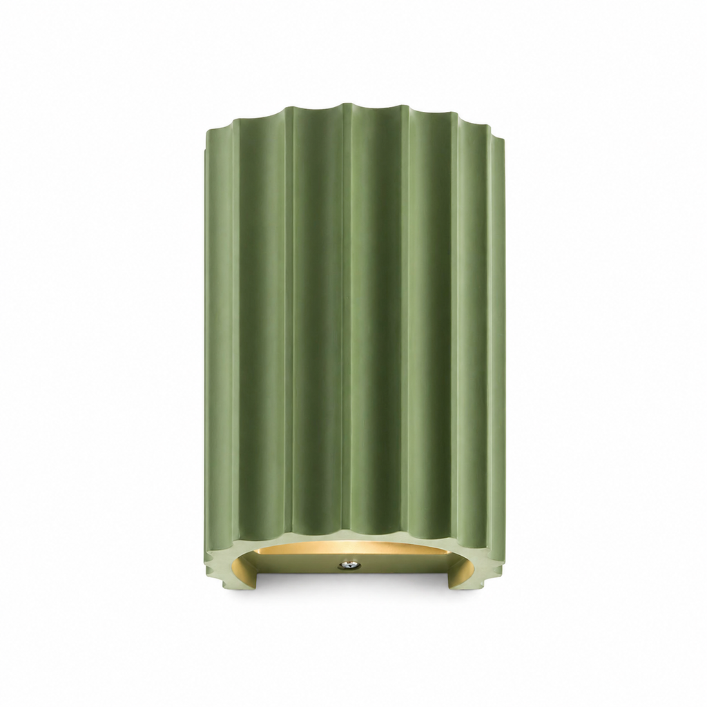 Lampe de chevet murale aluminium demi cylindre