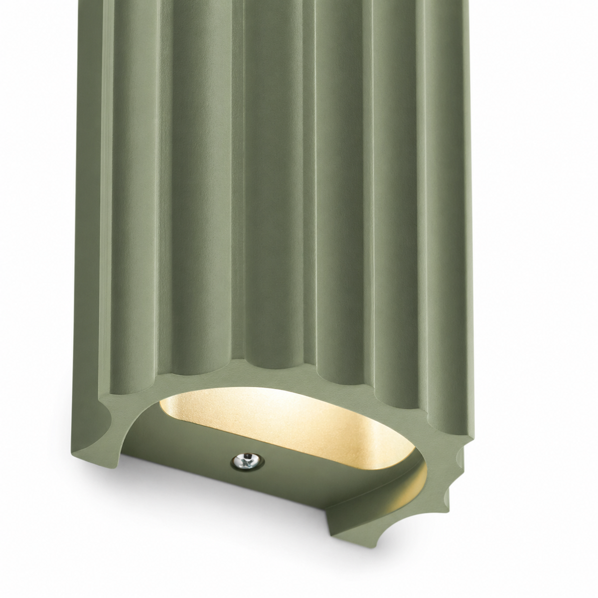 Lampe de chevet murale aluminium demi cylindre
