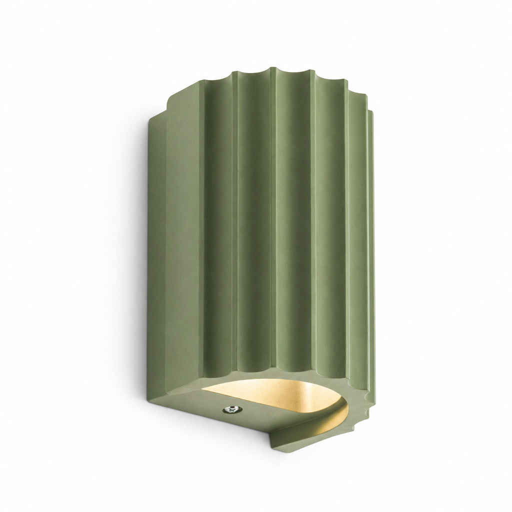 Lampe de chevet murale aluminium demi cylindre