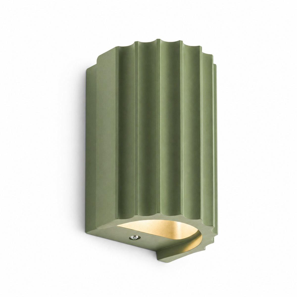 Lampe de chevet murale aluminium demi cylindre