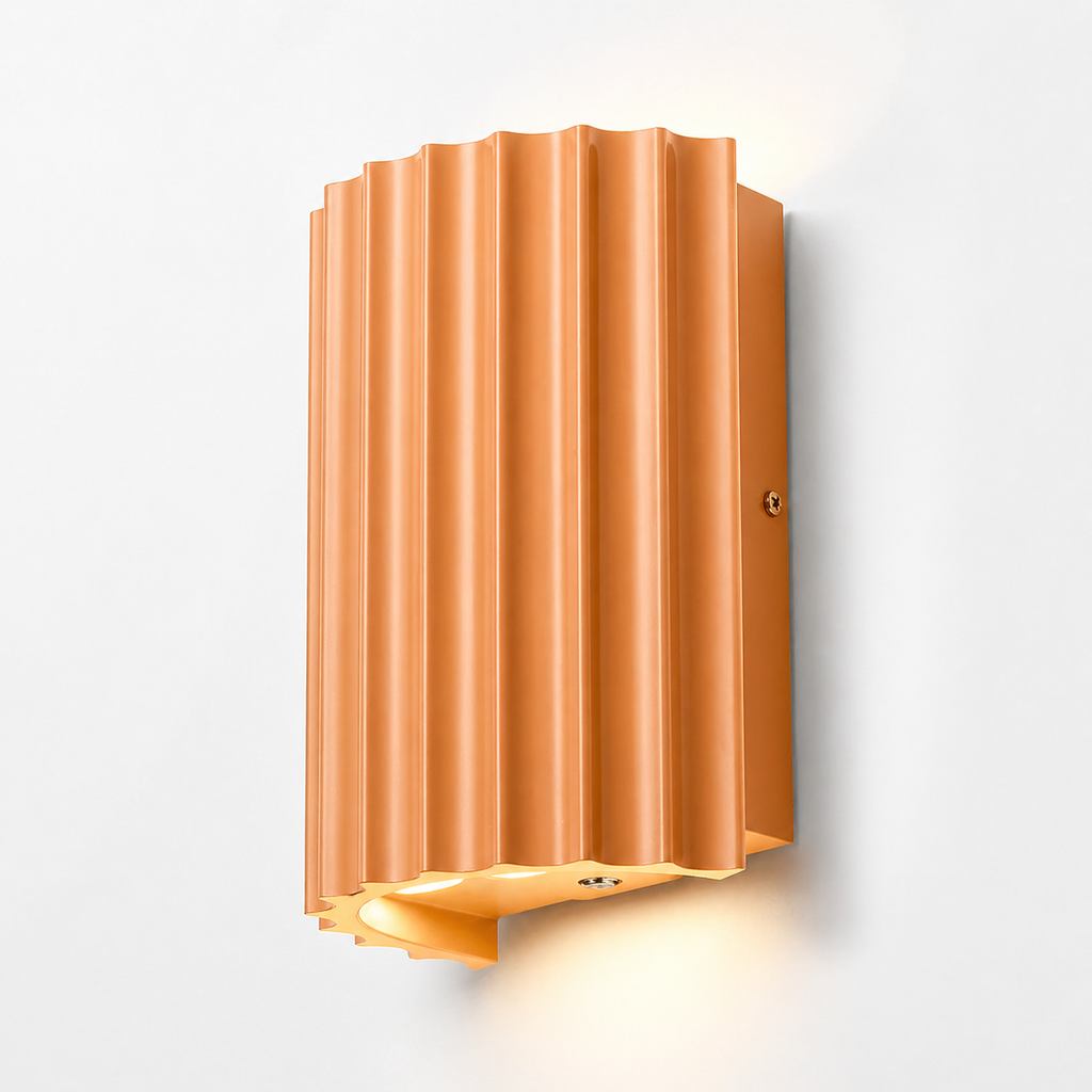 Lampe de chevet murale aluminium demi cylindre