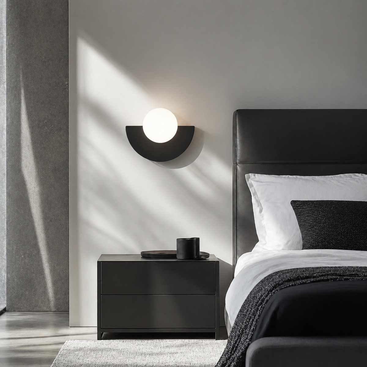 Lampe de chevet demi cercle colorée