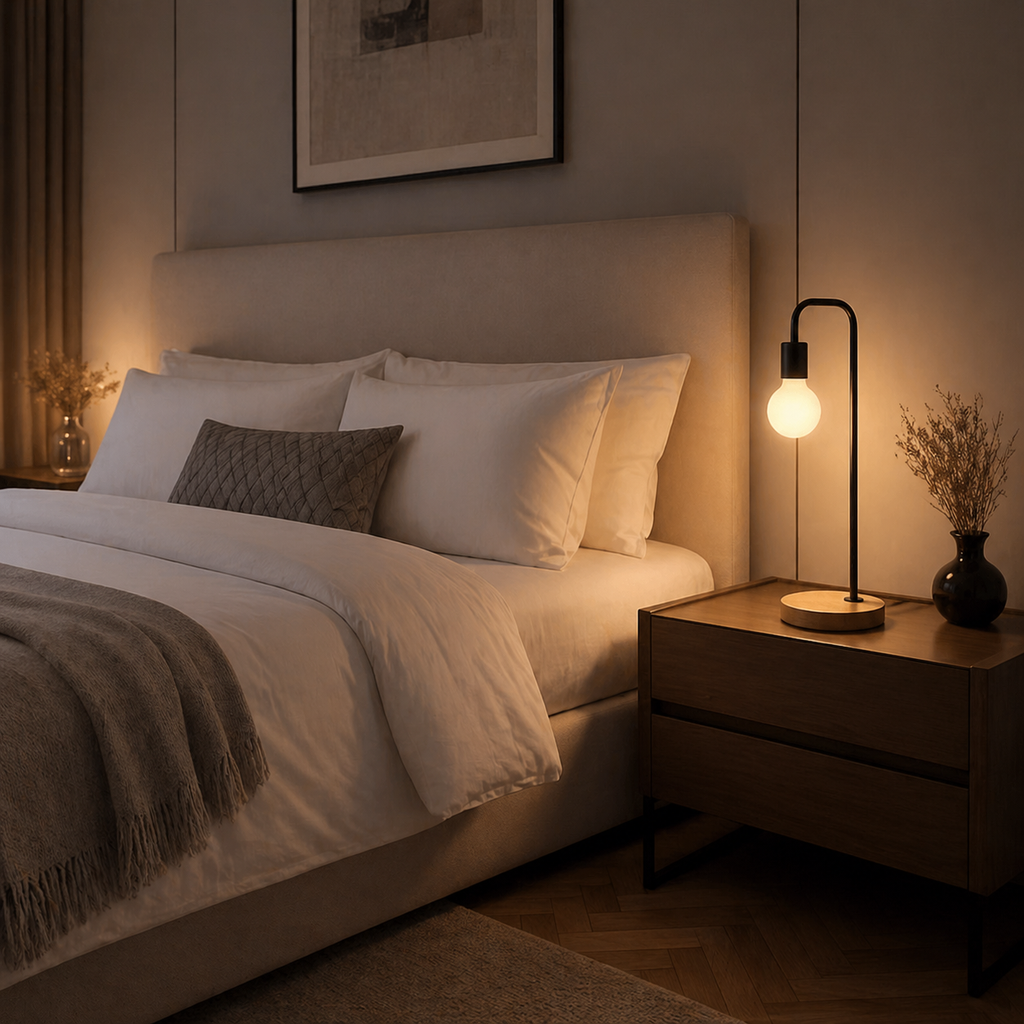 Lampe de chevet industriel