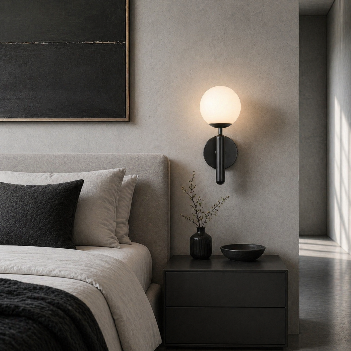 Lampe de chevet murale ronde