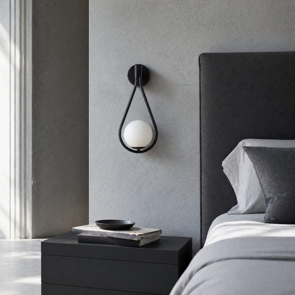 Lampe de chevet murale goute d'eau