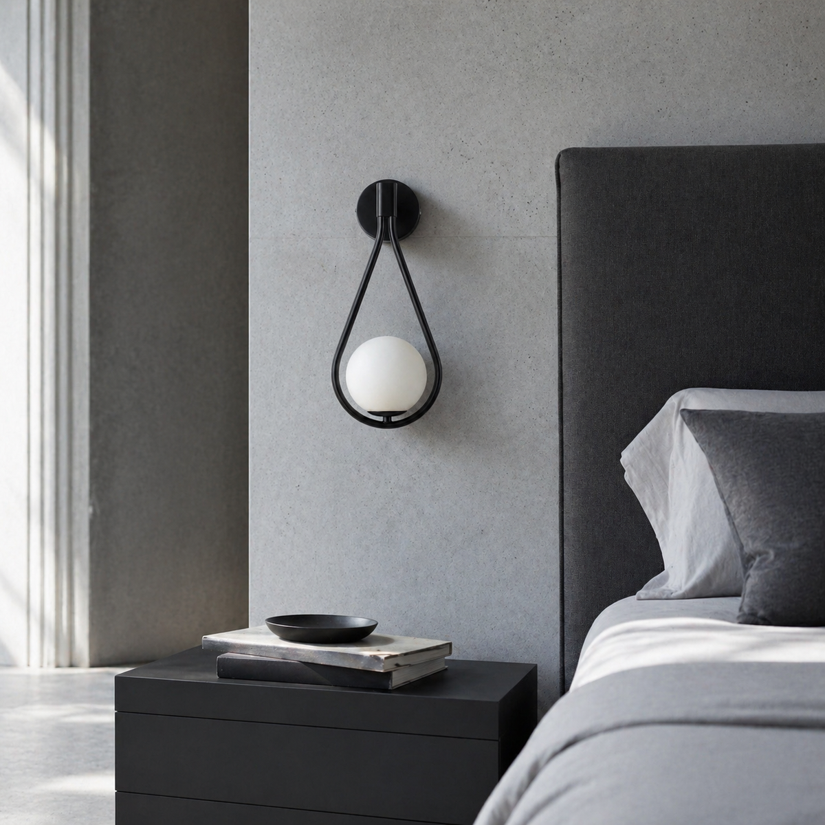 Lampe de chevet murale goute d'eau