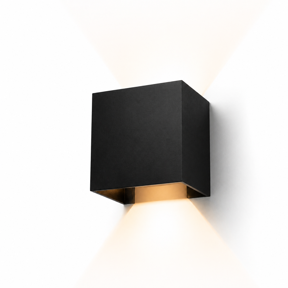 Lampe de chevet murale carré noir