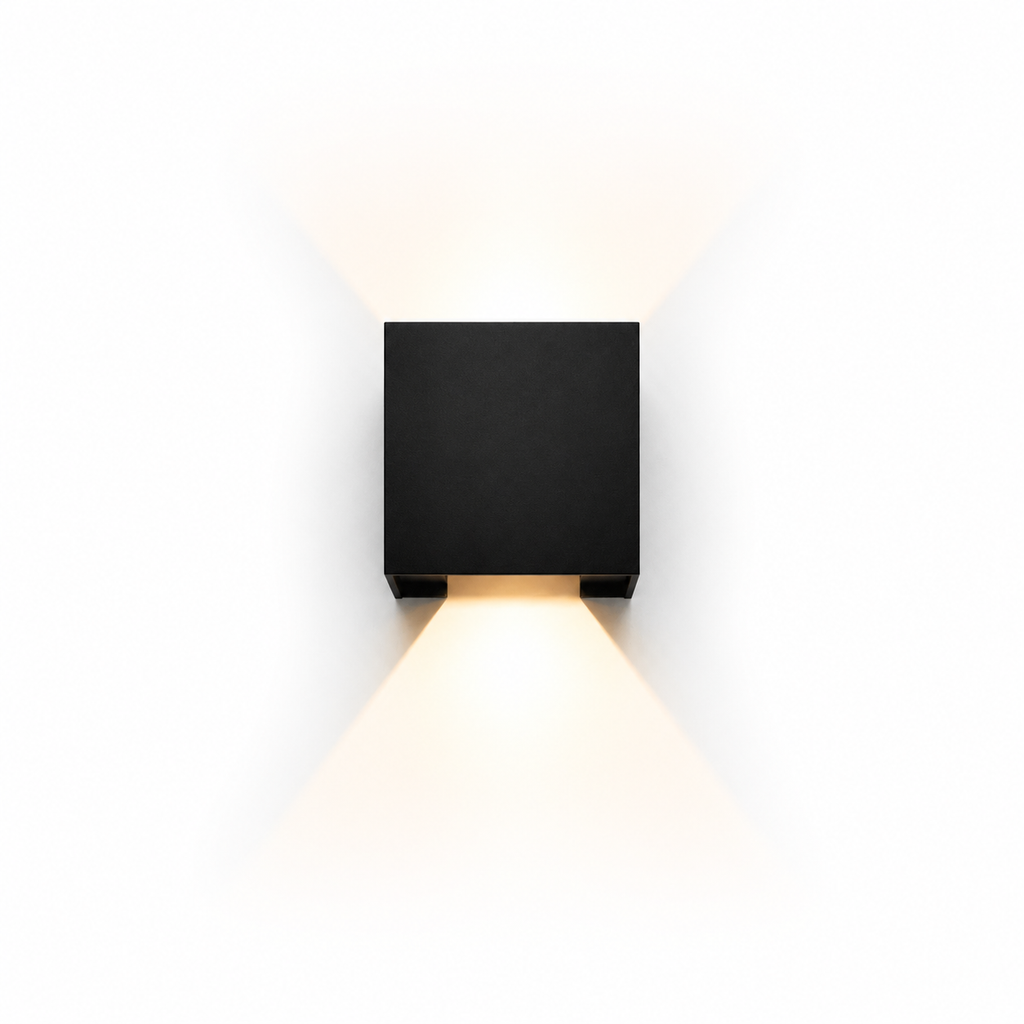 Lampe de chevet murale carré noir
