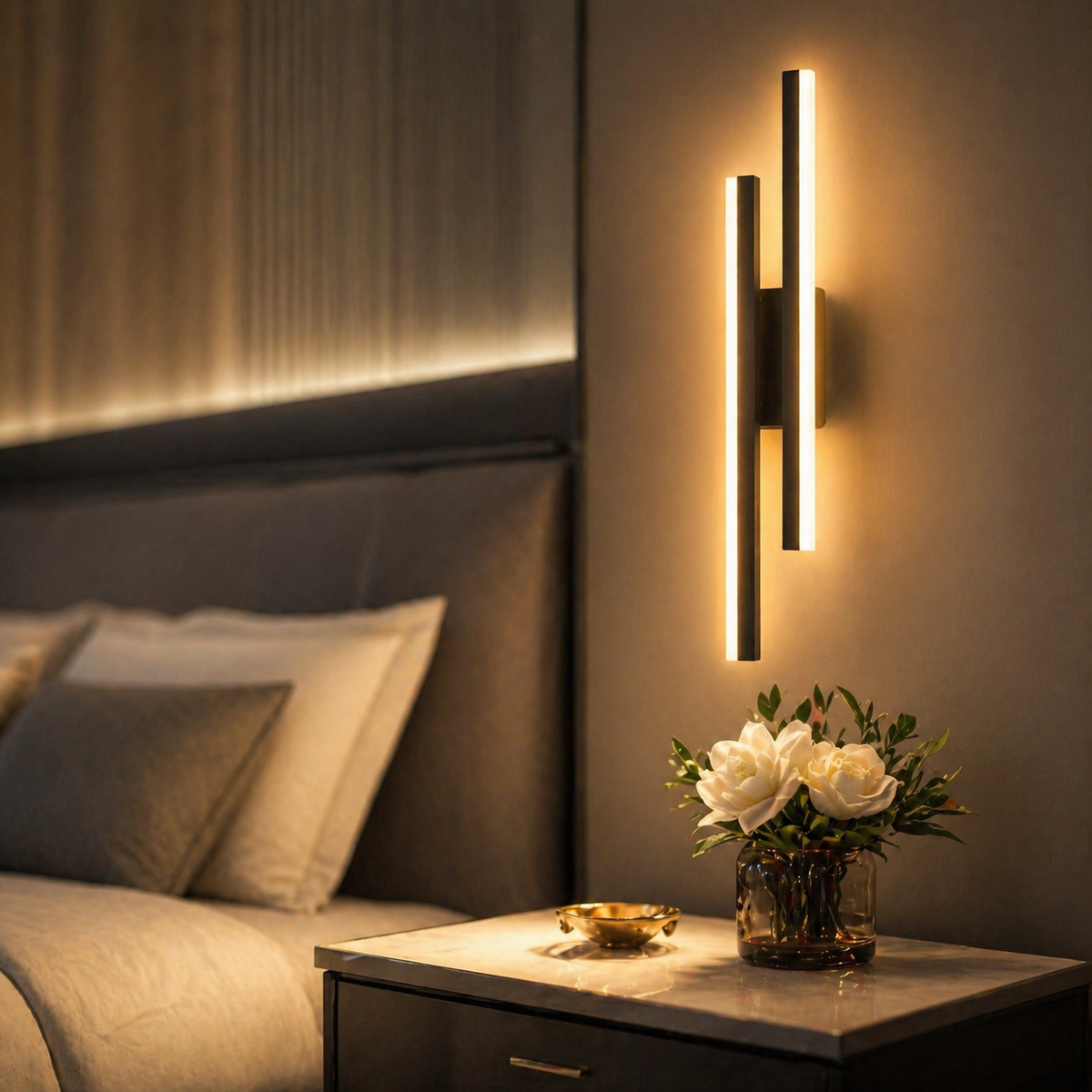 Lampe de chevet murale colonne Led