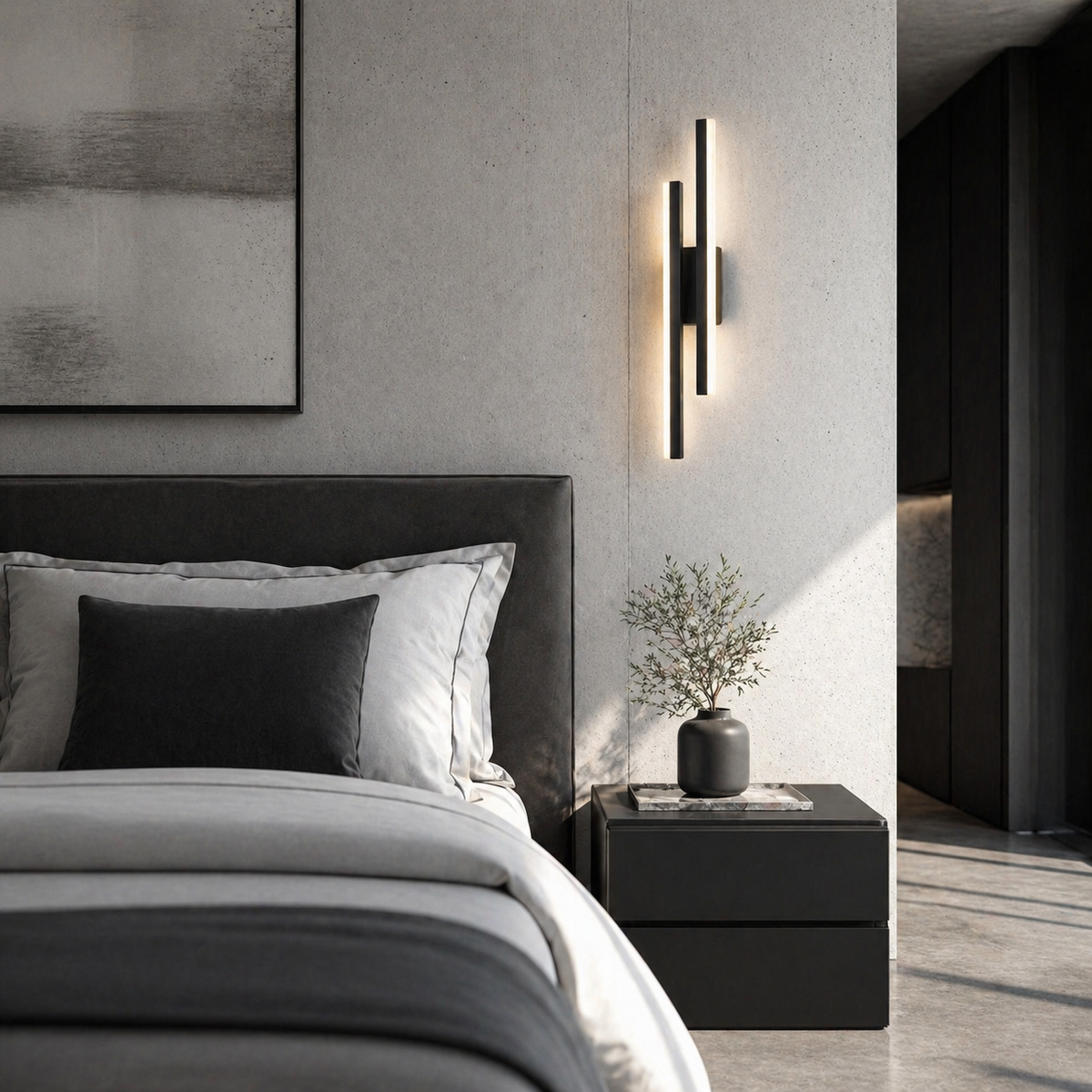 Lampe de chevet murale colonne Led