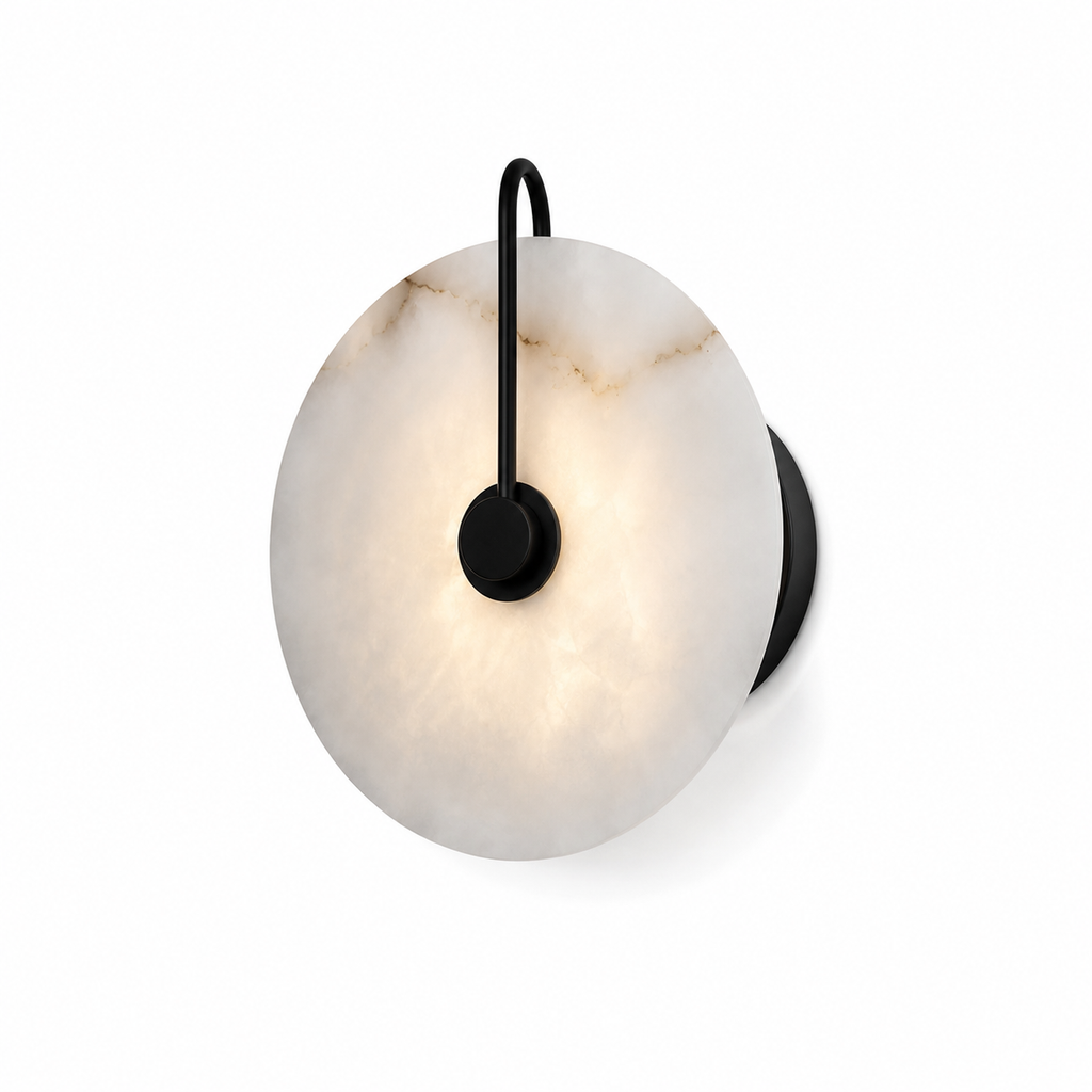Lampe de chevet murale marbre cercle