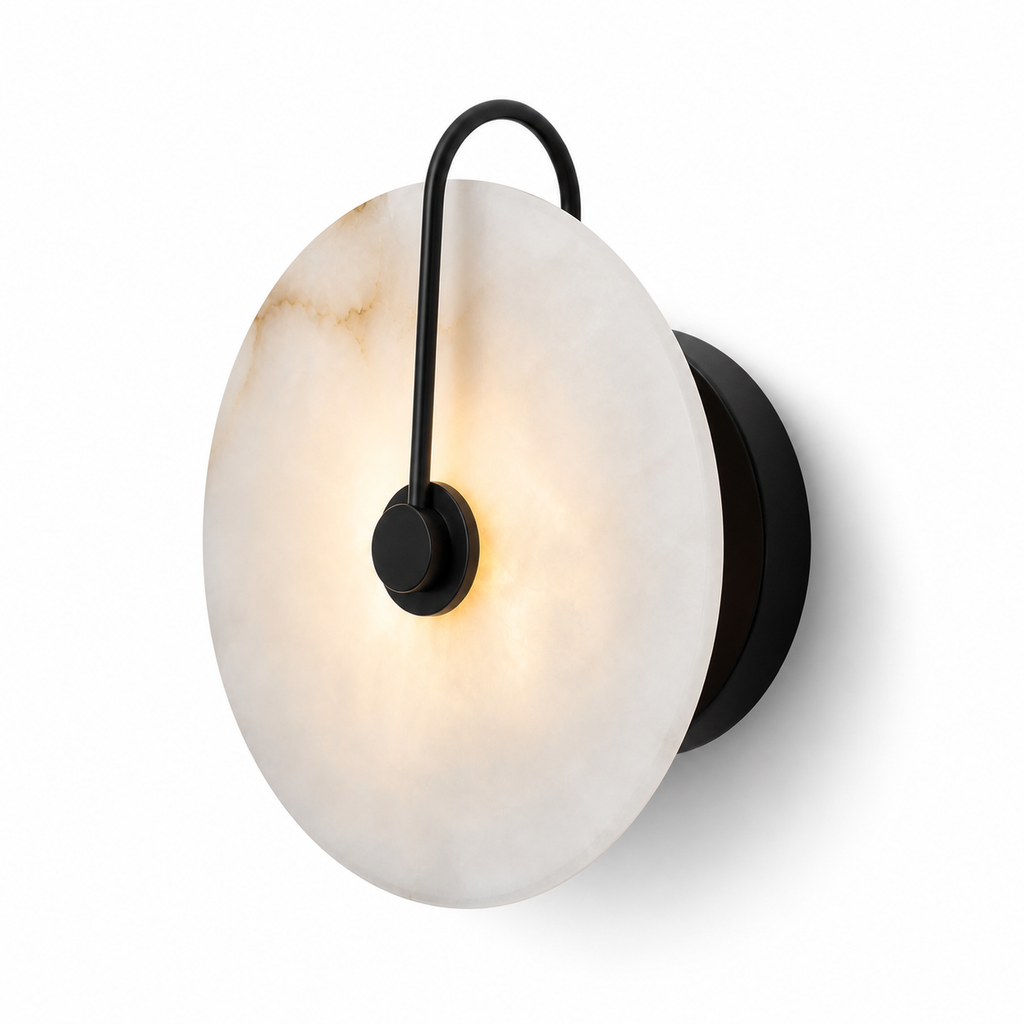 Lampe de chevet murale marbre cercle