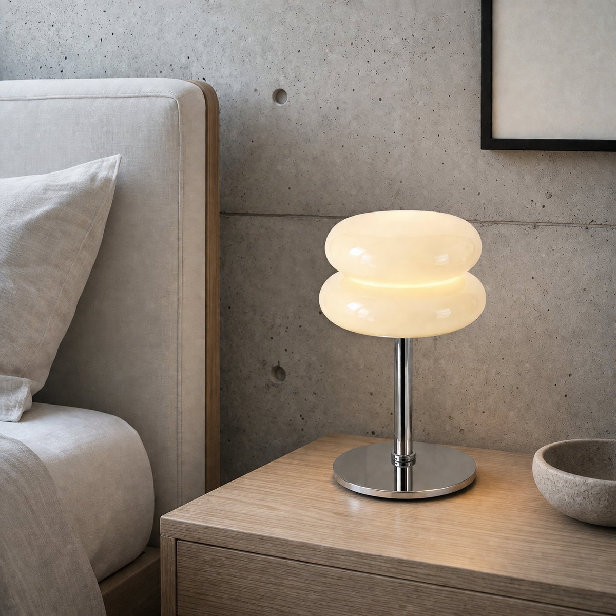 Lampe de chevet double champignons
