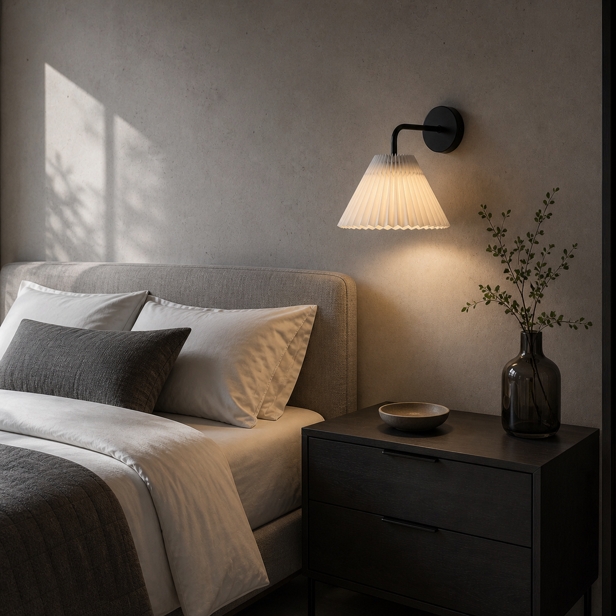 Lampe de chevet retro abat-jour