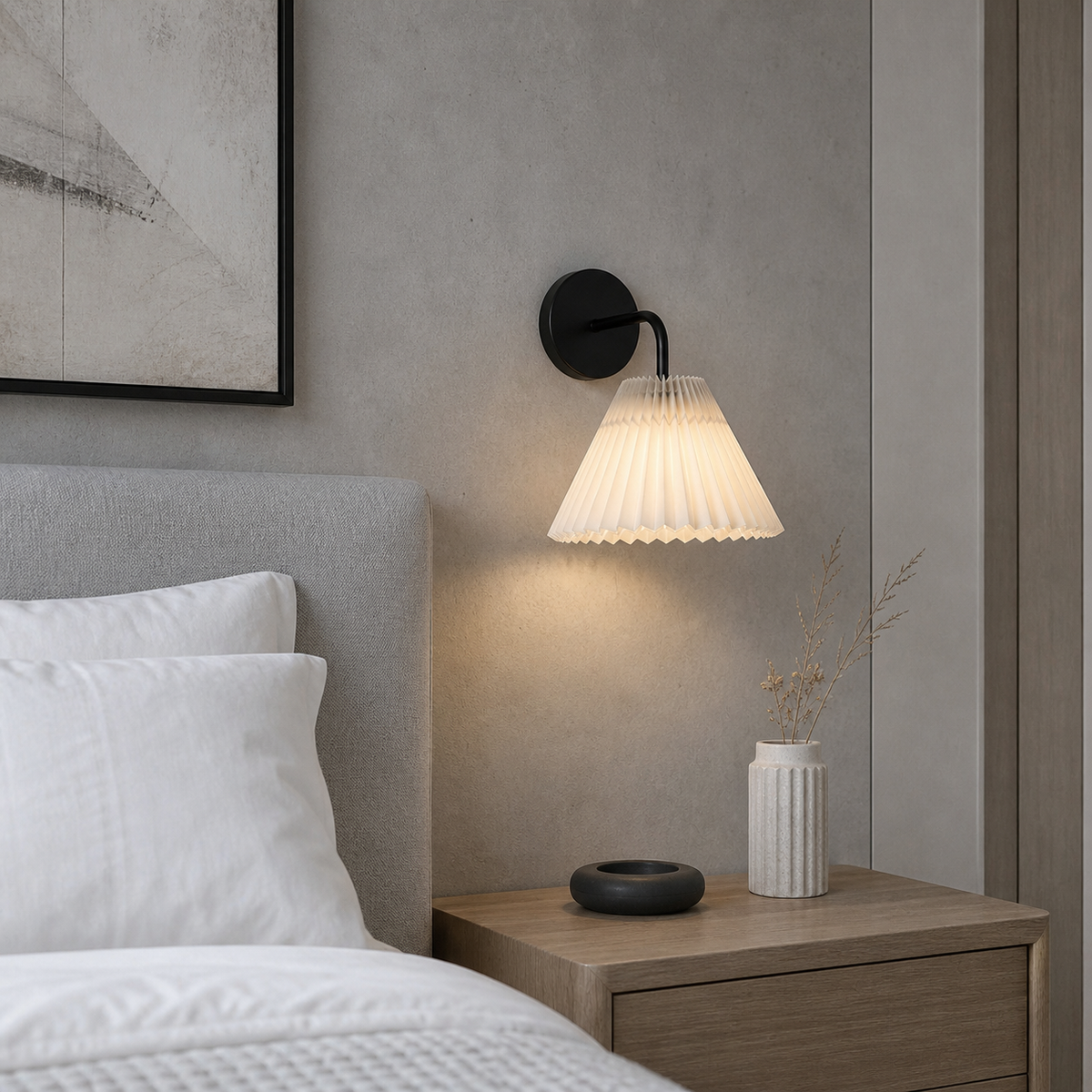 Lampe de chevet retro abat-jour