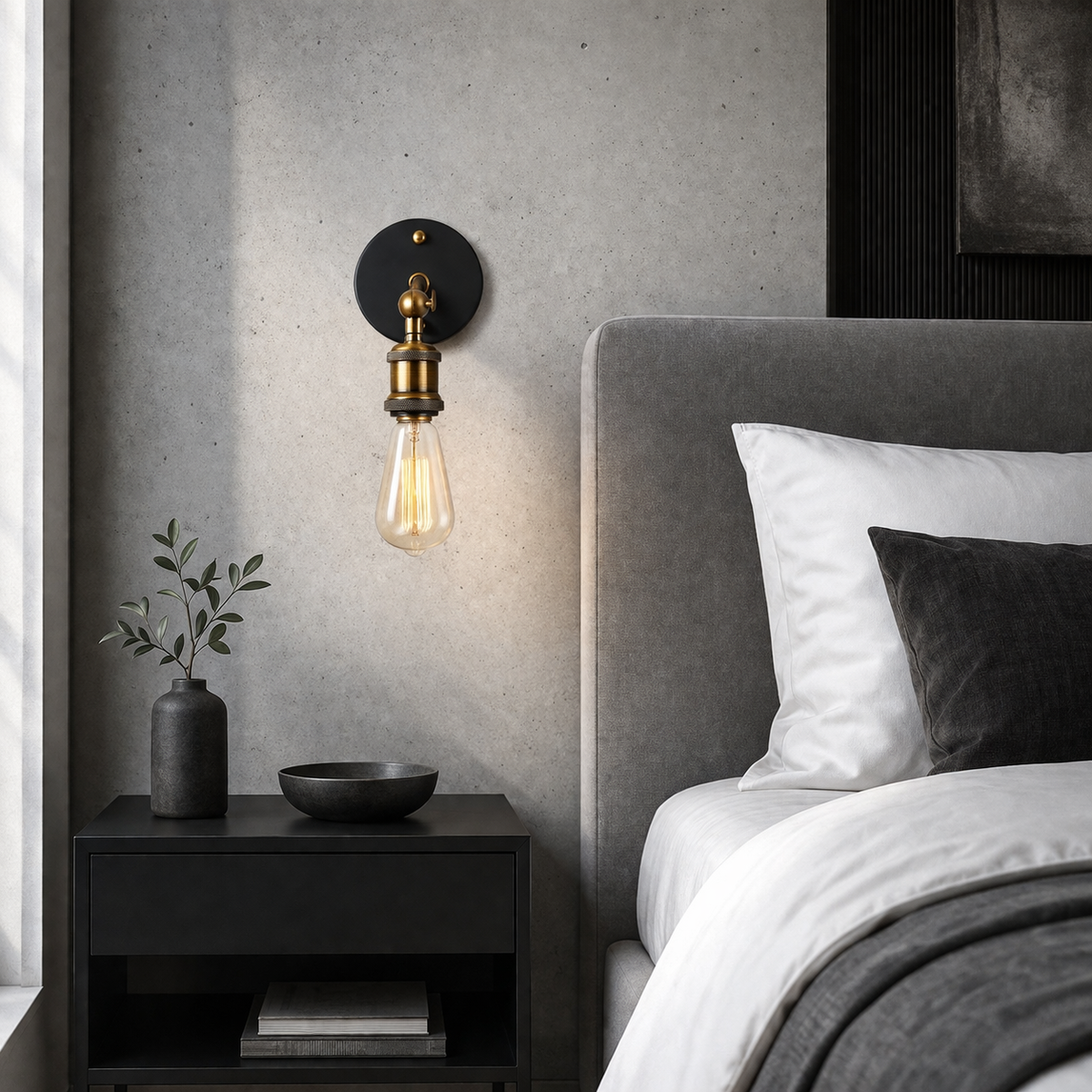 Lampe de chevet murale style américain