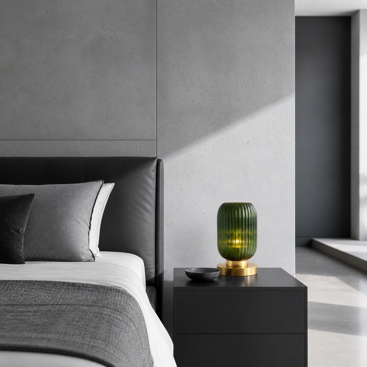 Lampe de chevet design en verre