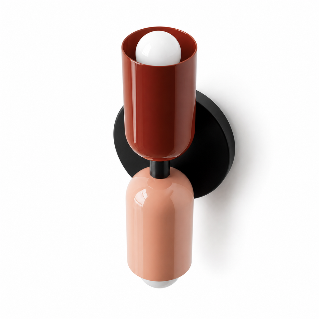 Lampe de chevet design double ampoule