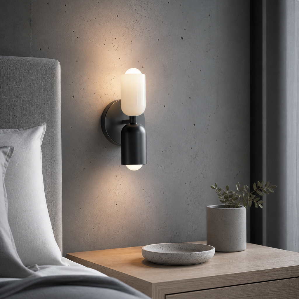 Lampe de chevet design double ampoule