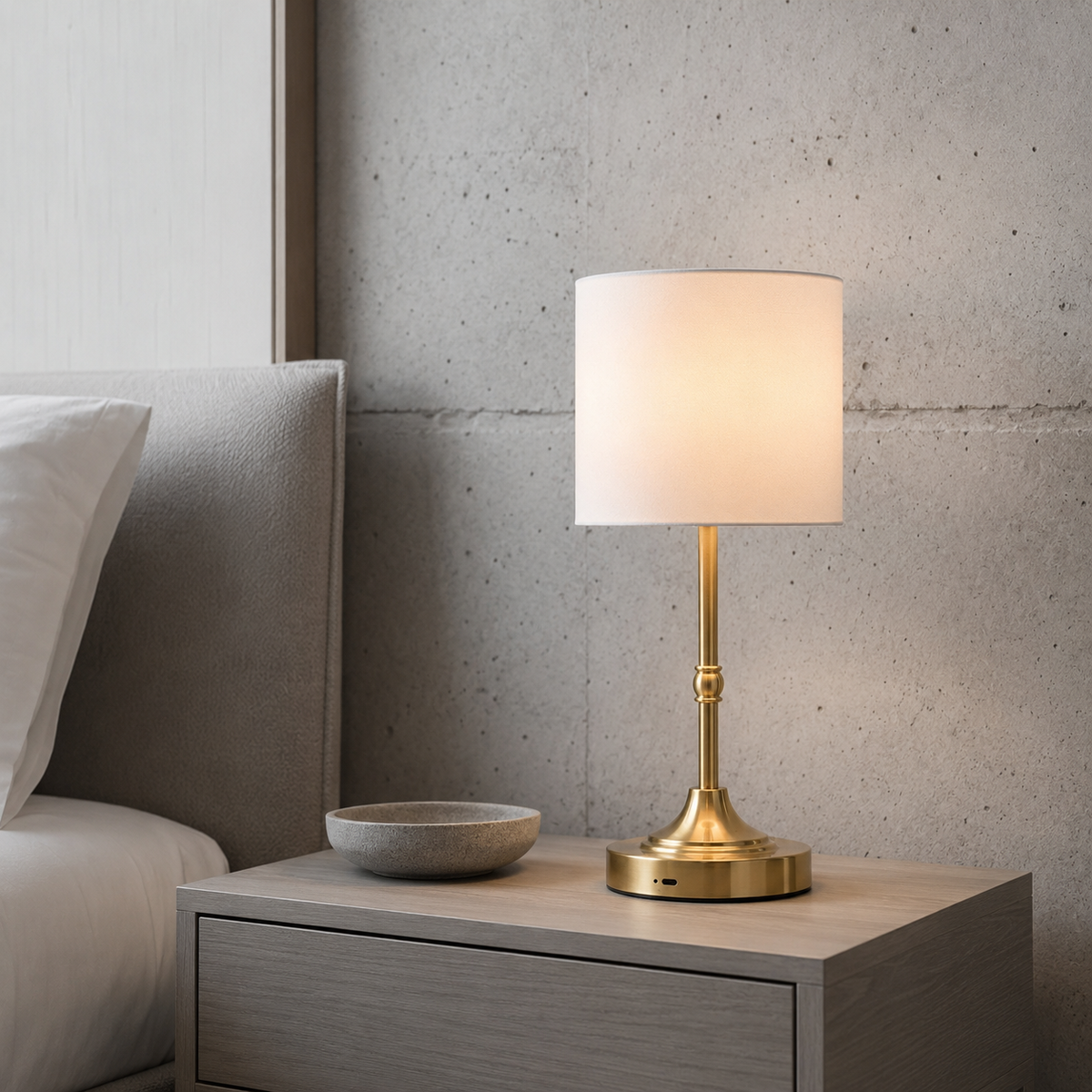Lampe de chevet classique dorée