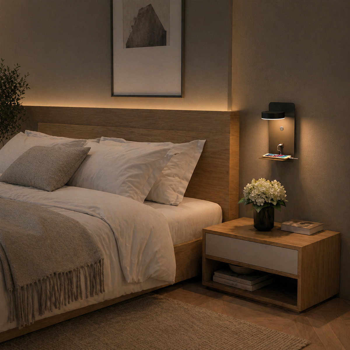 Lampe de chevet murale moderne
