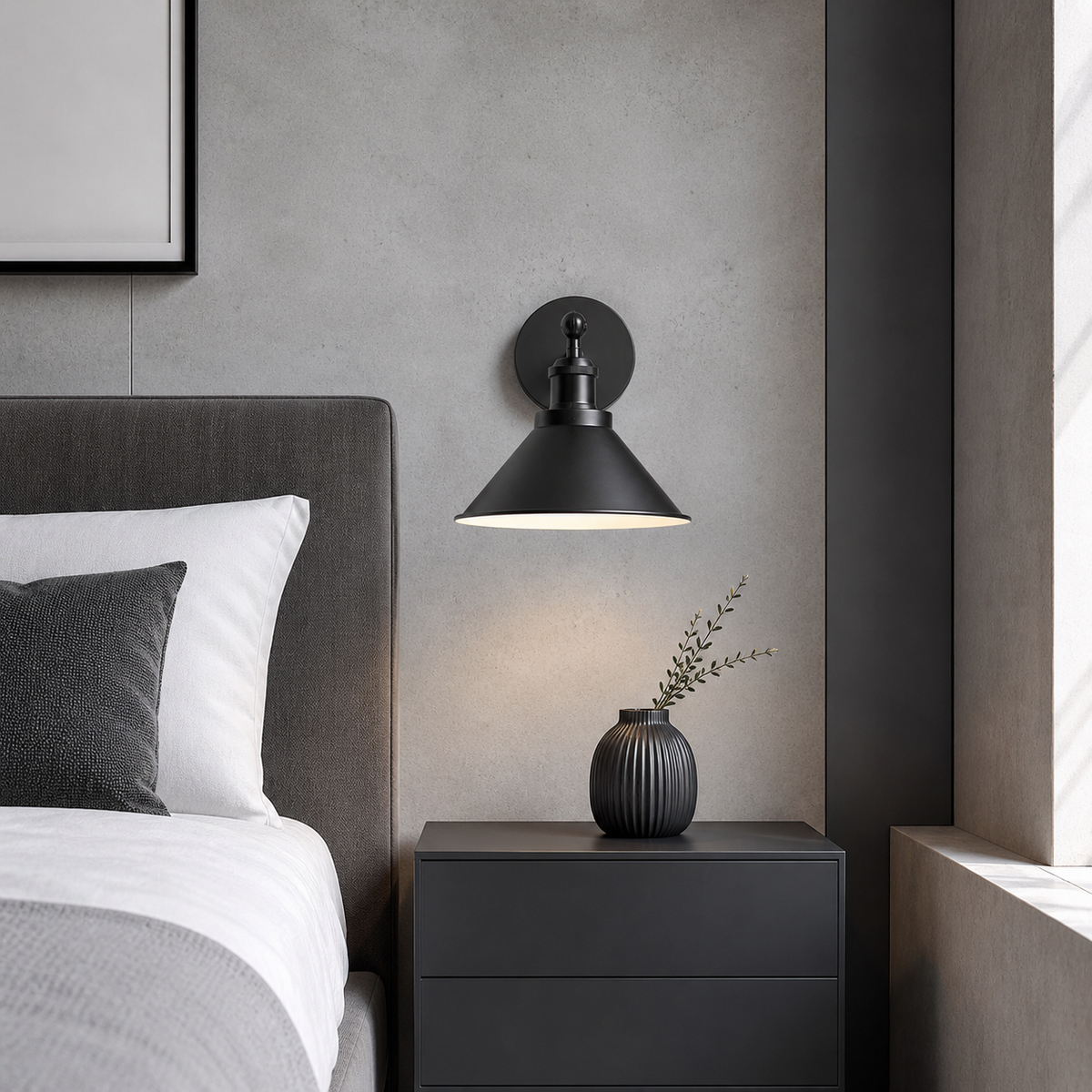 Lampe de chevet murale retro ajustable